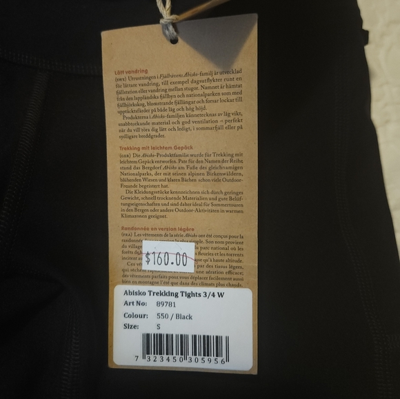 black Fjällräven Abisko Trekking Tights - Picture 3 of 8